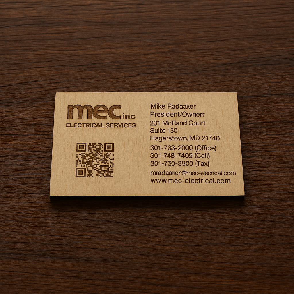 Wood Business Cards