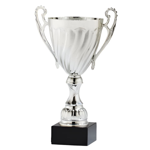 Assembled Gold or Silver Cup On Genuine Black Marble Base