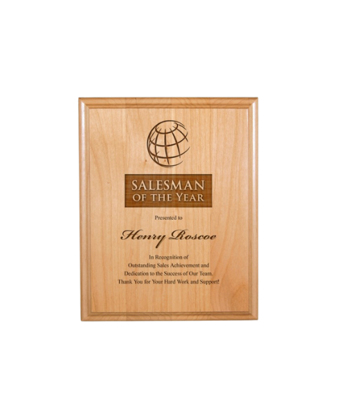 Genuine Red Alder Plaque