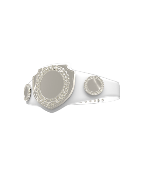 Bright Shield Championship Belt in White