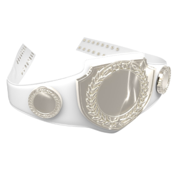 Bright Shield Championship Belt in White