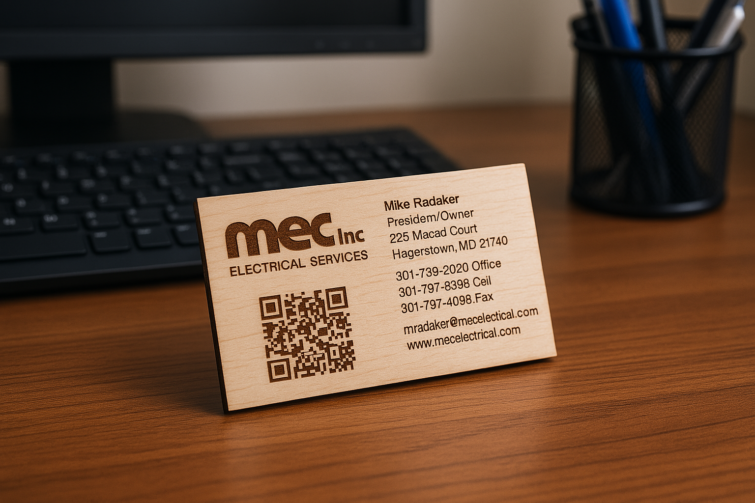 Wood Business Cards