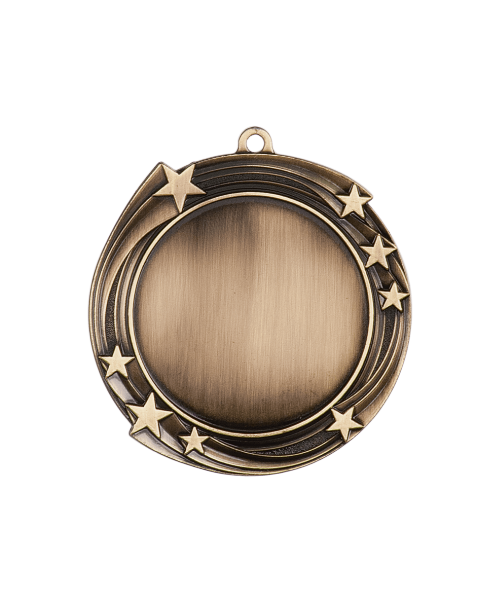 Antique Swirling Star Insert Holder Medal