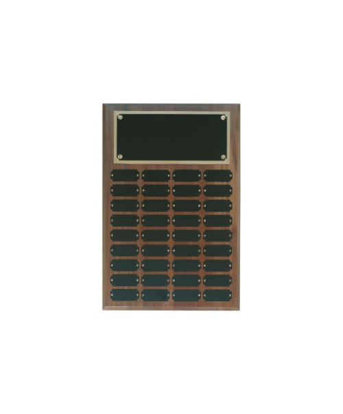 Genuine Walnut Completed Perpetual Plaque