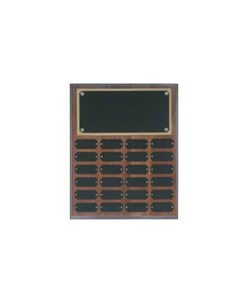 Genuine Walnut Completed Perpetual Plaque