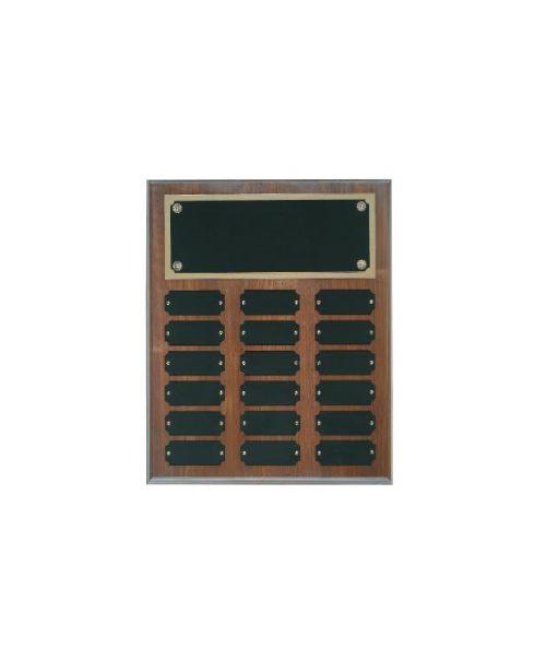 Genuine Walnut Completed Perpetual Plaque