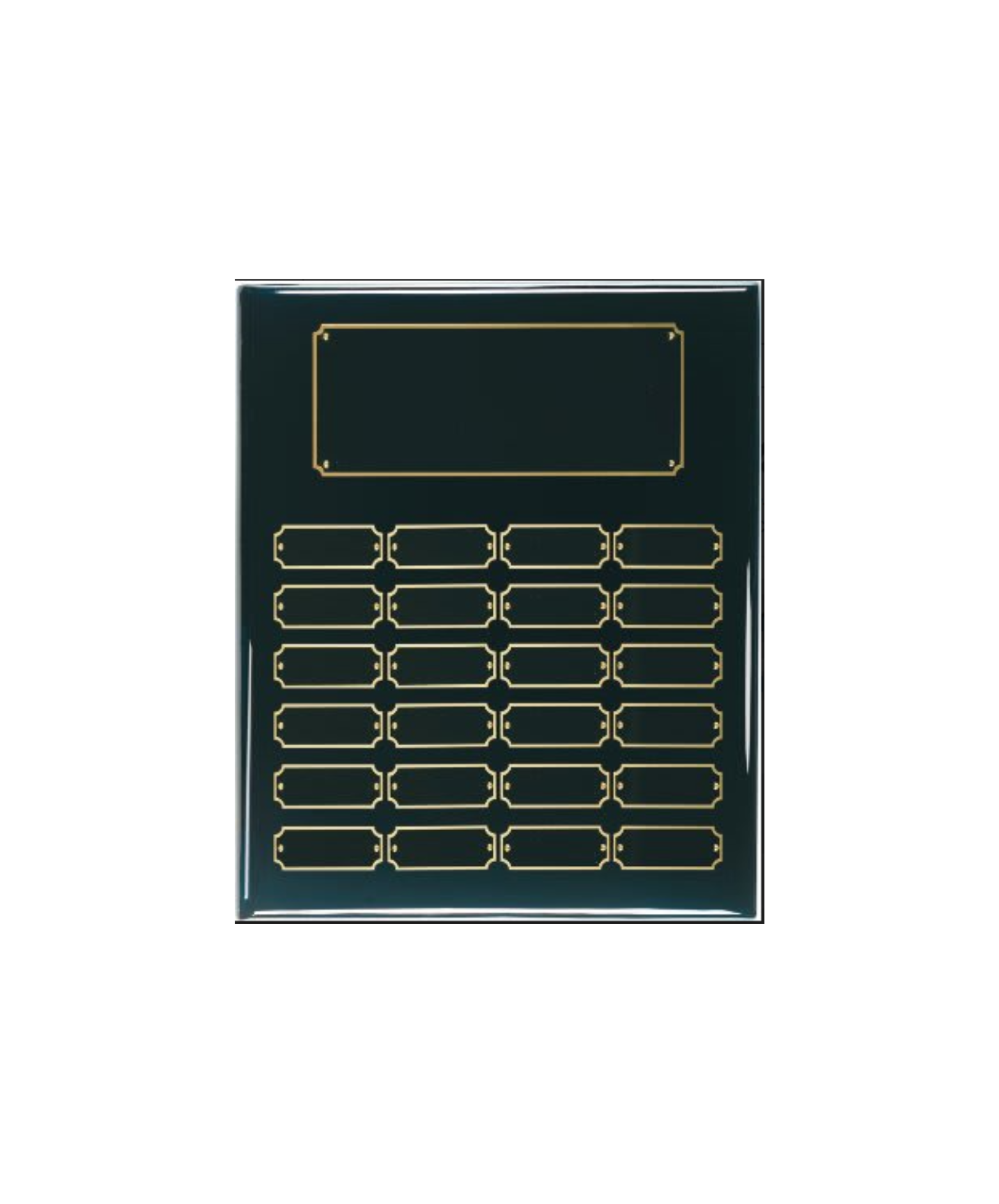 Black Piano Finish Completed Perpetual Plaque – 24 Plates