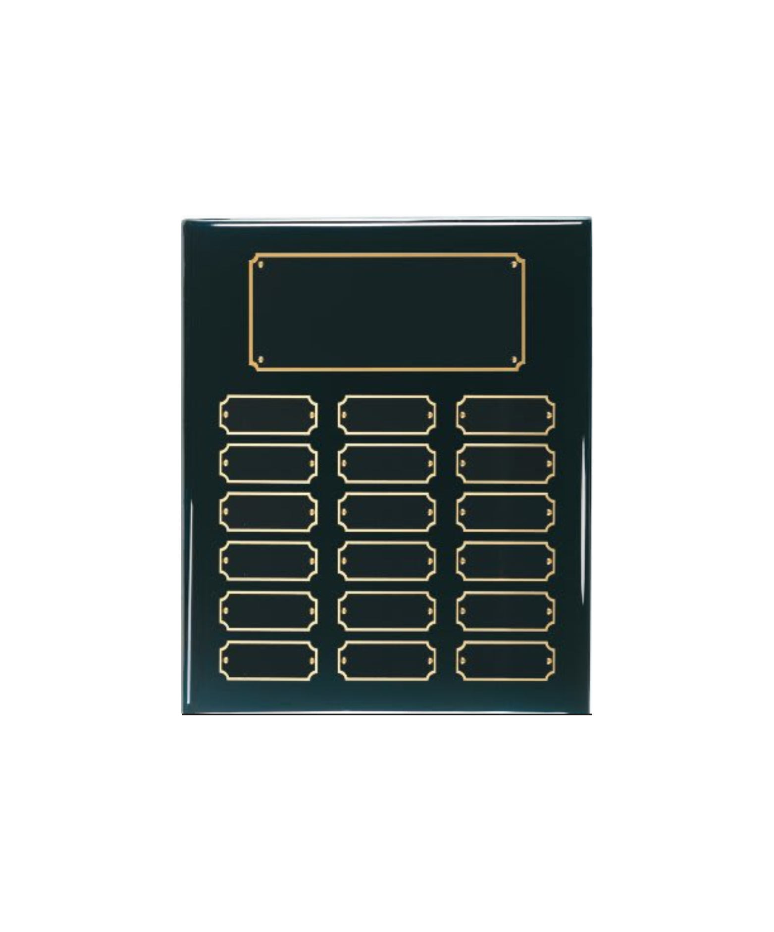 Black Piano Finish Completed Perpetual Plaque – 18 Plates