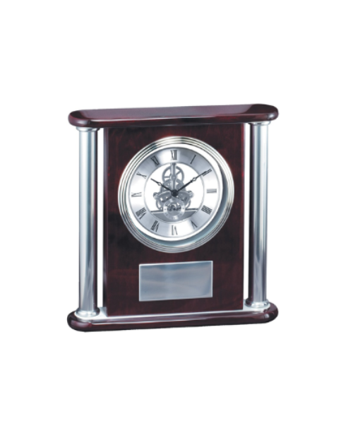 11.5" x 11.5" Rosewood Clock