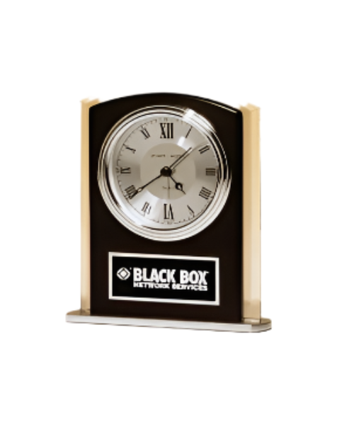 Beveled Glass w/Wood Accent and 3 Hand Movement