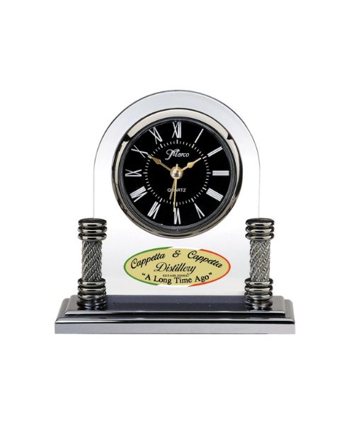 Dome Clock with Rope Pillars