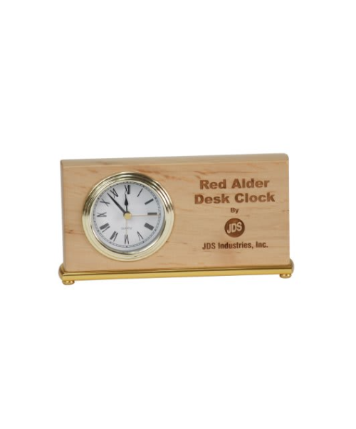 Red Alder Horizontal Desk Clock