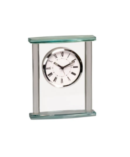 Square Glass Clock with Top