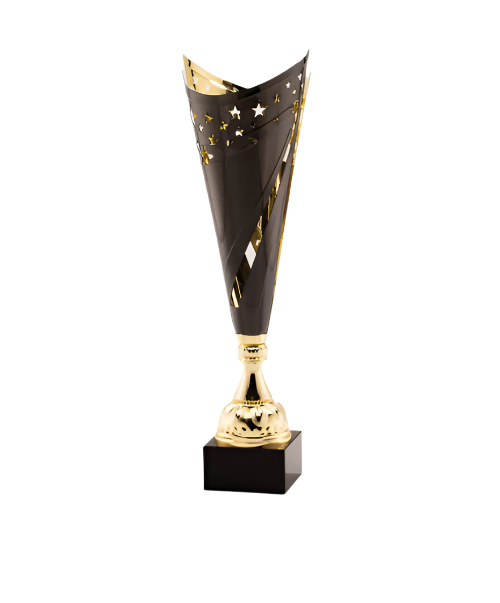 Black and Gold Star Metal Cup