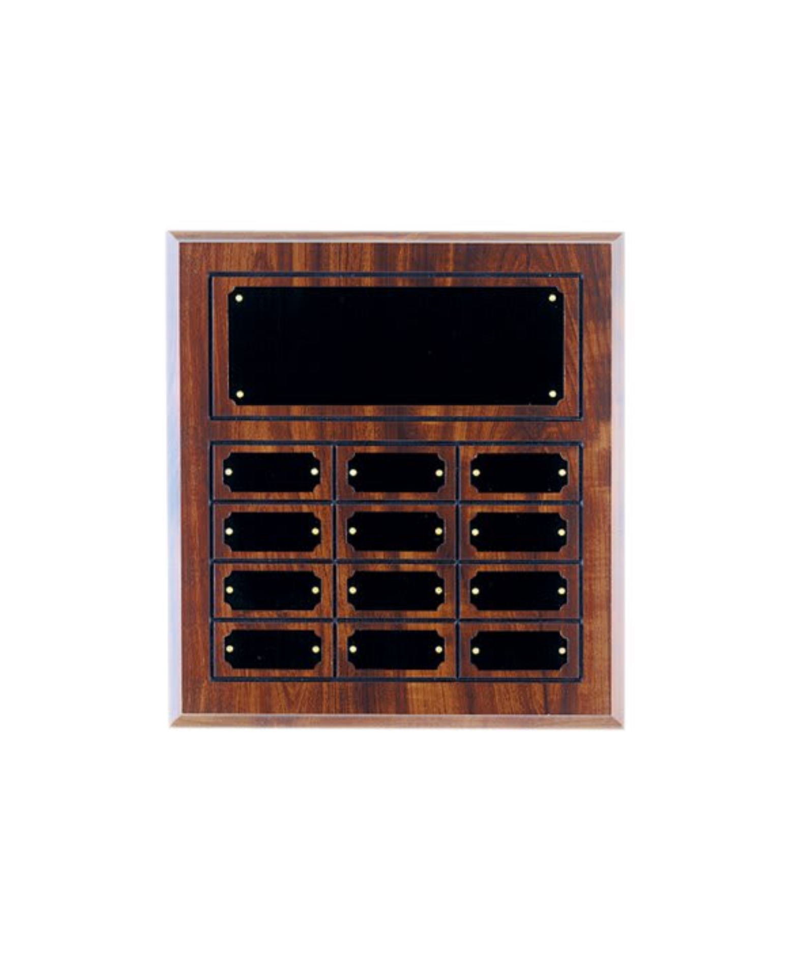 Cherry Finish Completed Perpetual Plaque – 12 Plates