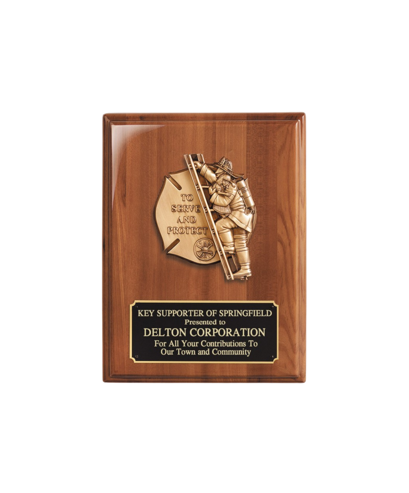 Walnut Fire Plaque 9" x 12"
