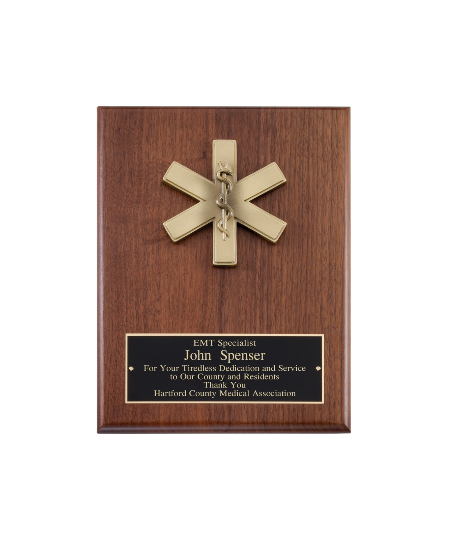 EMS Plaque 9" x 12"
