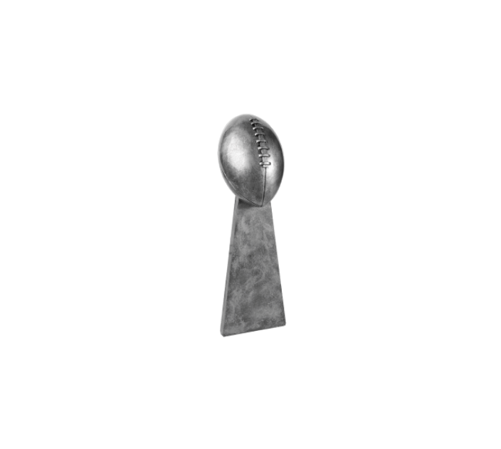 Antique Silver Football Resin