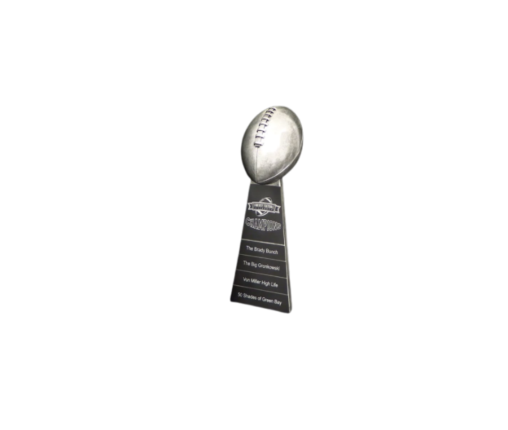 Antique Silver Football Resin
