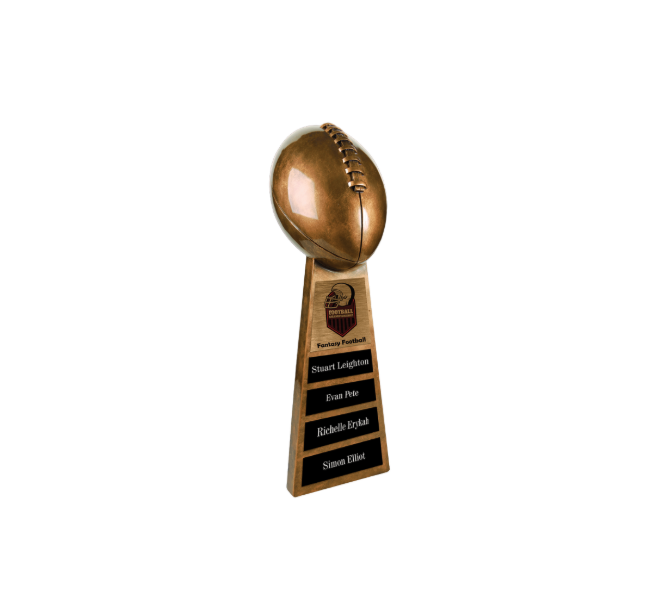 Antique Silver Football Resin