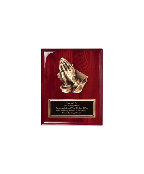 Rosewood 8"x10" Hands Plaque