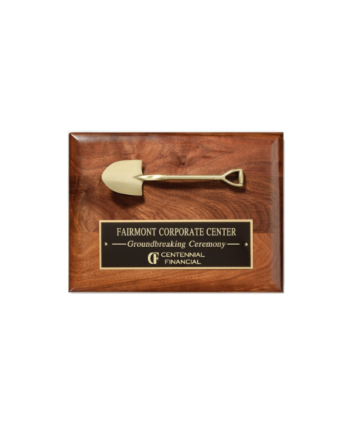 Walnut 9" x 12" Shovel Plaque