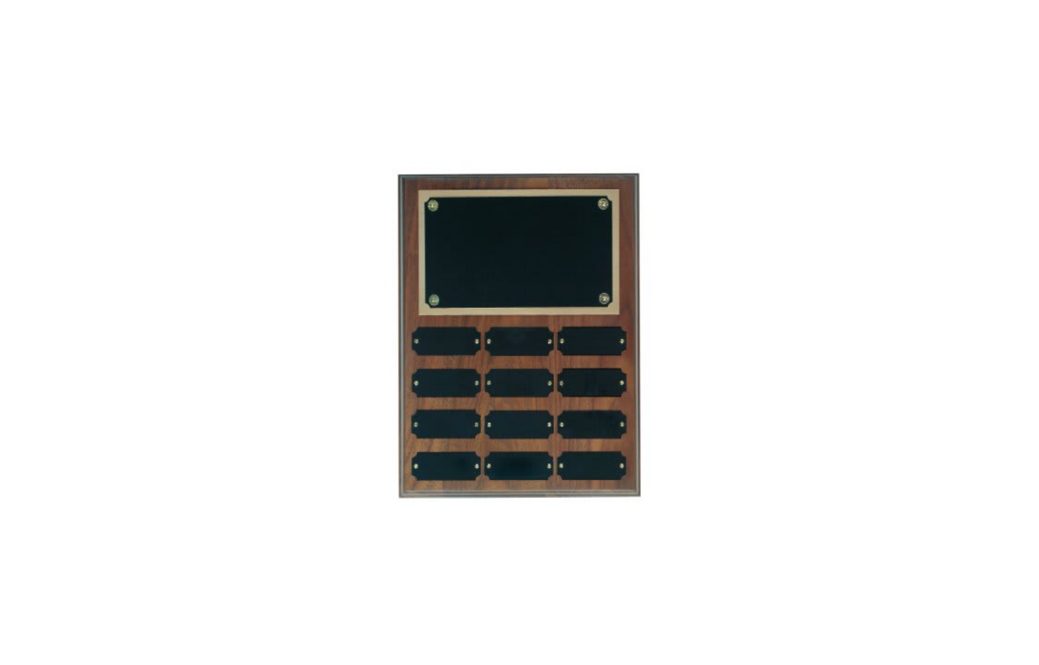 12 Plate Genuine Walnut Perpetual Plaque