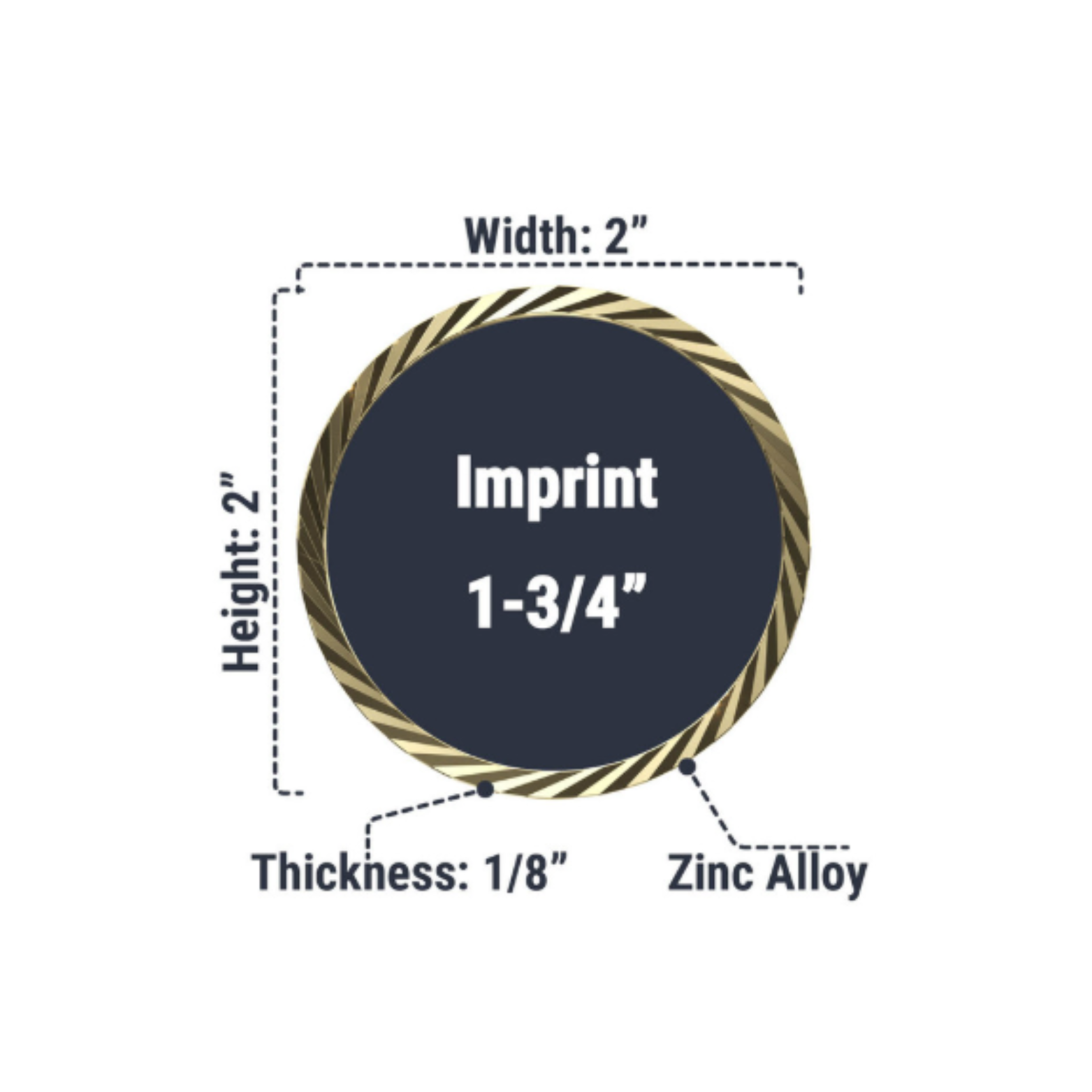 Express Texture Tone® Diamond Edge Double Sided Coins