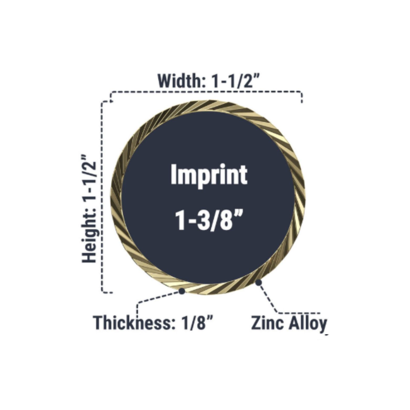 Express Texture Tone® Diamond Edge Double Sided Coins