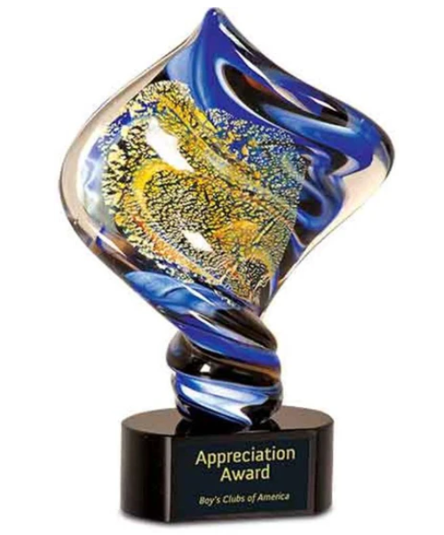 Diamond Twist Art Glass