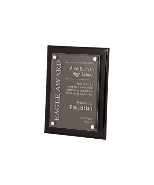 Piano Finish Floating Acrylic Plaque
