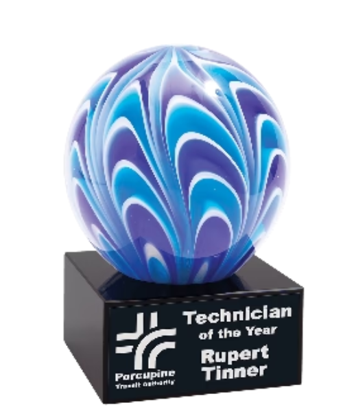 Two-Tone Blue & White Sphere