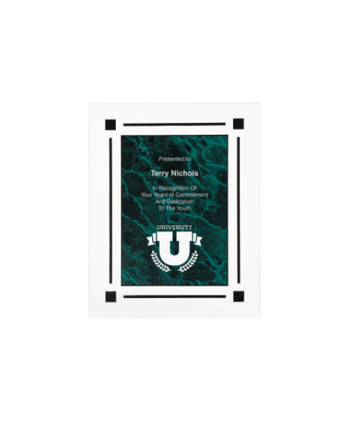 Marble Acrylic Clear Plaque